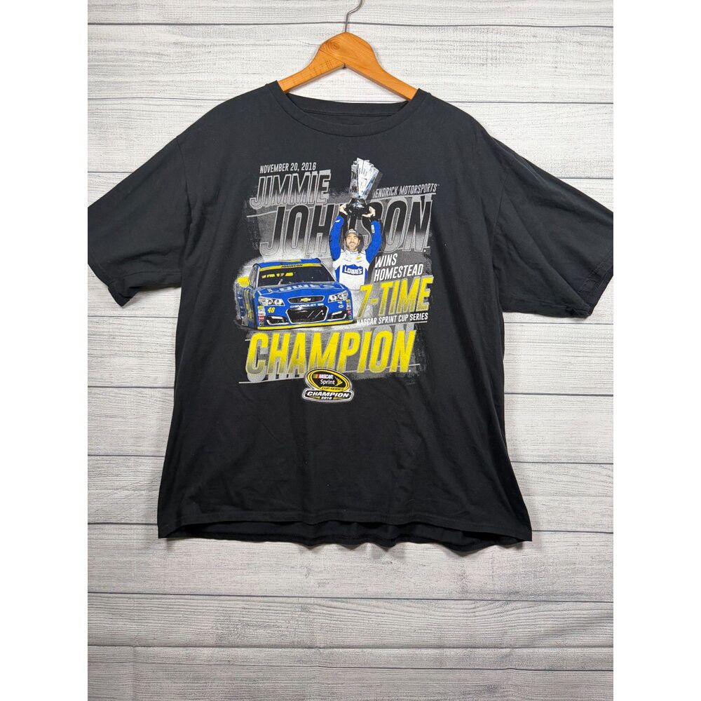 Jimmie Johnson 2016 NASCAR 7-Time Champion Fanatics Men's 2XL T-Shirt 4422